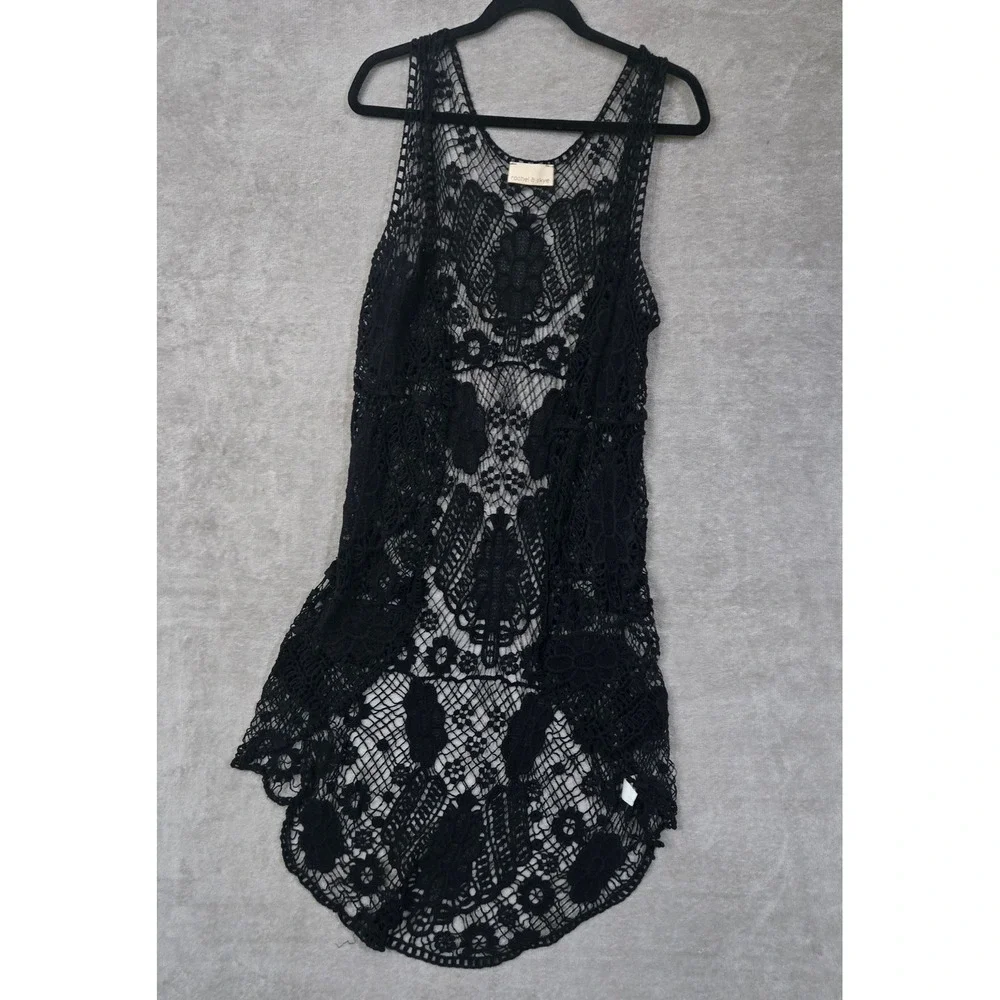 Rachel & Skye Crochet Duster Small Layering Boho Festival Hippie Fairy Grunge - Picture 2 of 7